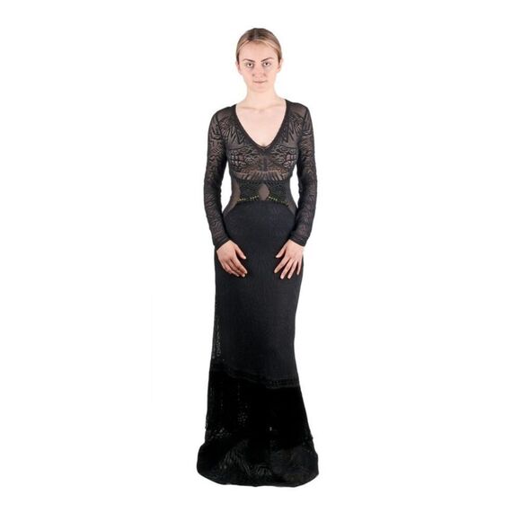 alex evenings sequined lace contrast dress Alex Evenings Long Sequin Lace A-Line Jacket Dress with Illusion : 8 main image 0